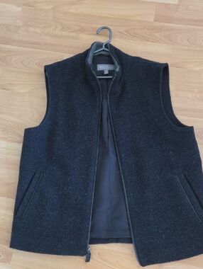 Daniel Cremieux Men's Dark Charcoal Wool-Blend Vest